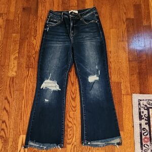 RISEN CAMMI  Distressed Blue Jeans